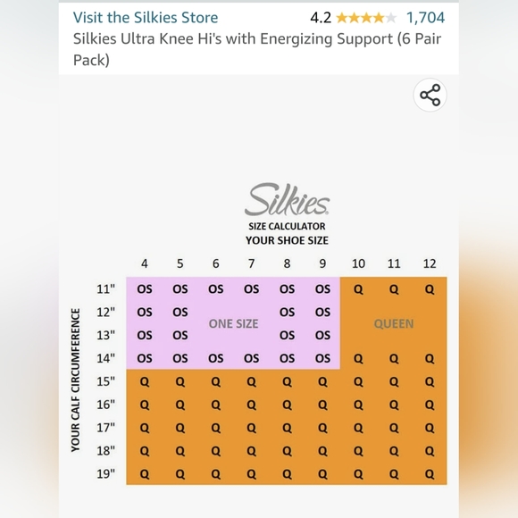 Silkies Ultra Energizing Knee Highs with Energizing support (pack of 6) - Picture 2 of 4